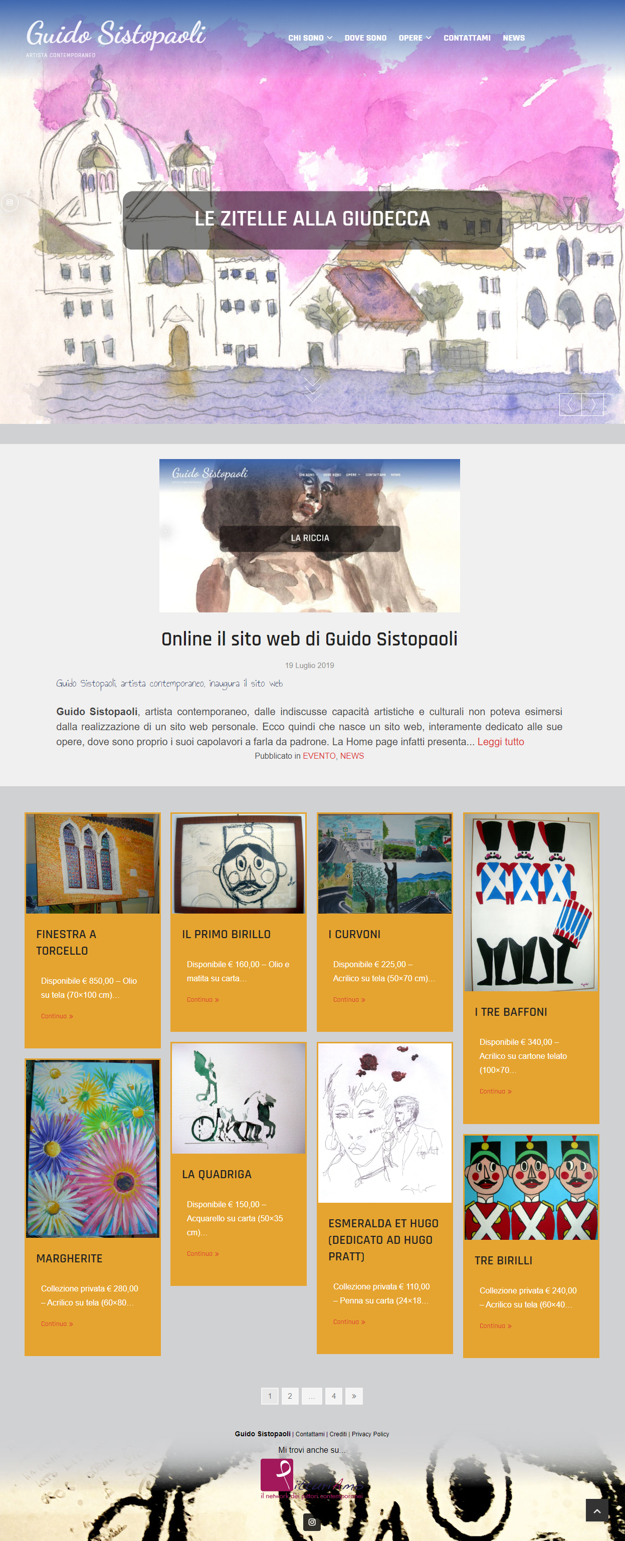 Il sito d'arte del pittore Guido Sistopaoli - Homepage