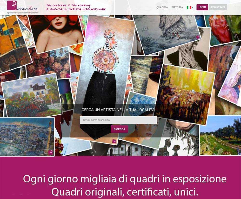 Home Page PitturiAmo, per esporre gratis i tuoi quadri