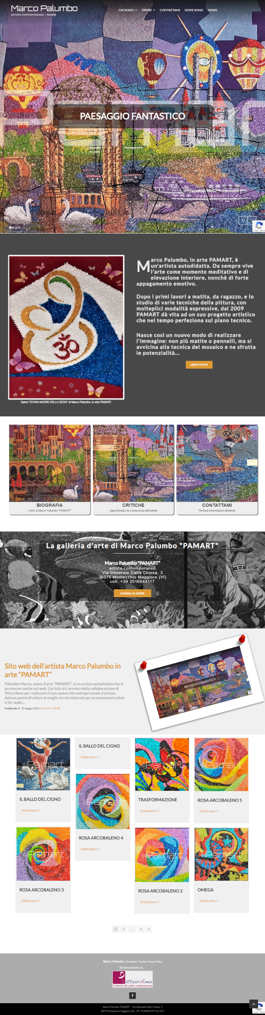 Il sito di pittura di Marco Palumbo, PAMART - Homepage