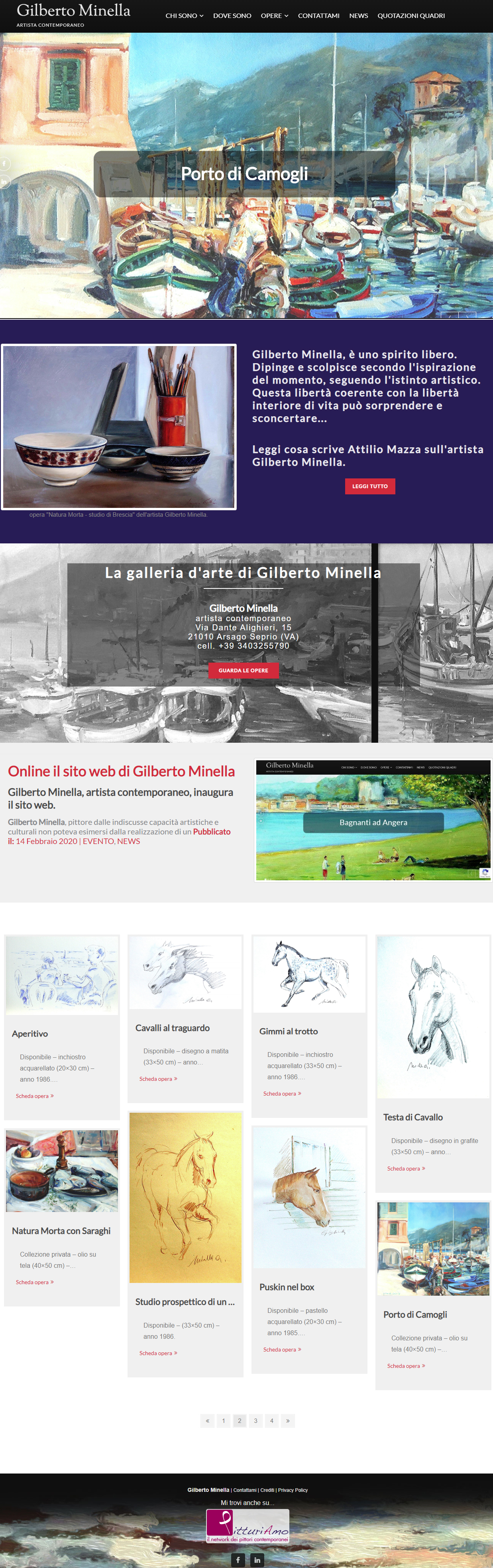Il sito del pittore Gilberto Minella - Homepage