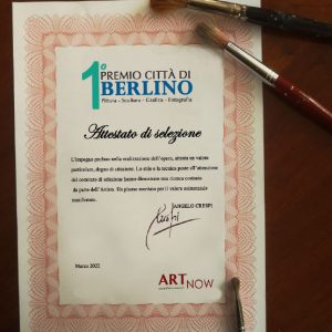 Attestato di selezione Primo premio d'arte città di Berlino