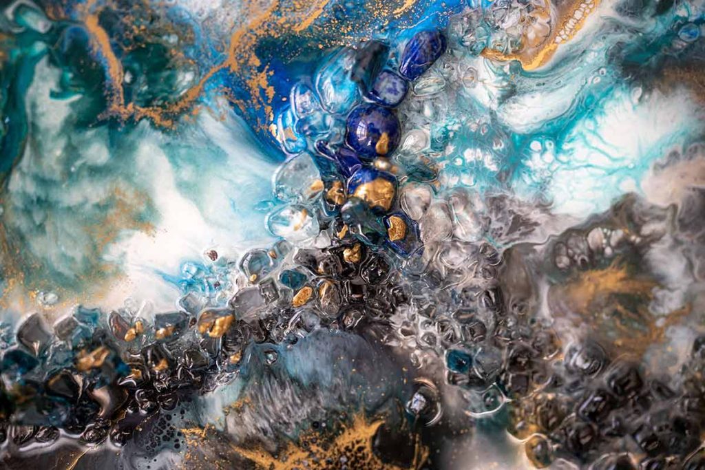 Dettaglio materia e texture di un'opera originale