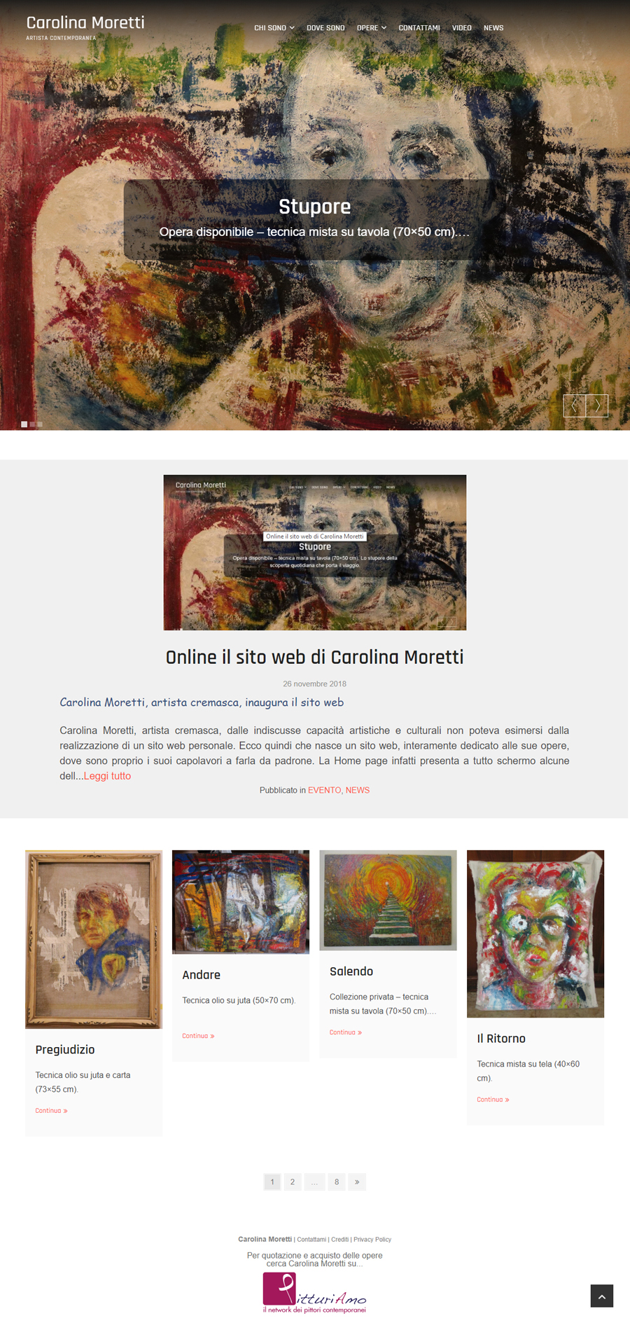 Sito d'arte di Carolina Moretti - Homepage