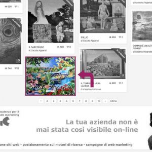 Banner a rotazione presente in tutte le pagine dove sono elencati quadri, alla fine dell'elenco dei quadri.