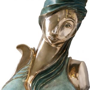 Athinia - Scultura in bronzo - 34x30cm