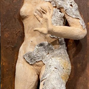 Thirya - Scultura in terracotta - 120x40cm