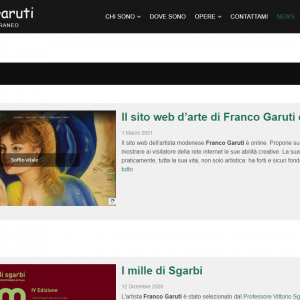 Franco Garuti - Sito web - News