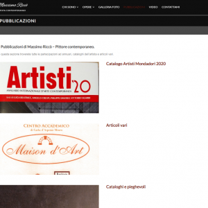 Il sito personale del pittore Massimo Riccò - Pubblicazioni