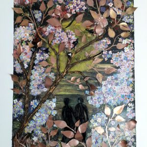 Parfum de Primavera - 50x80cm - Tecnica mista, filigrana di carta e pittura in acrilico