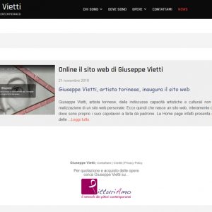 Nuovo sito dell'artista Giuseppe Vietti - News