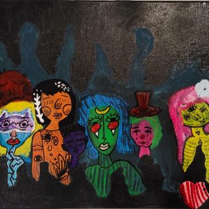 L'artista Ilenia Vertullo - La grotta delle maschere