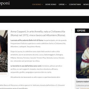 Il sito d'artista di Anna Copponi, in arte Annella - Biografia