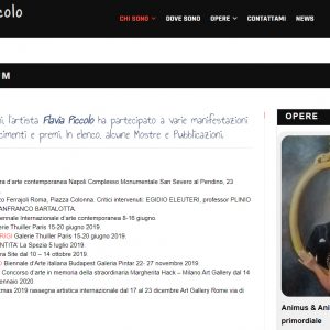 Il sito web d'artista di Flavia Piccolo - Curriculum