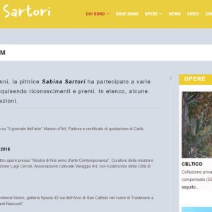 Il sito personale dell'artista Sabina Sartori - Curriculum
