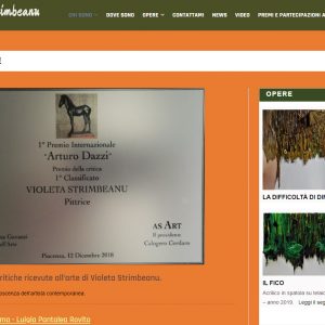 Il sito dell'artista Violeta Strimbeanu - Critiche