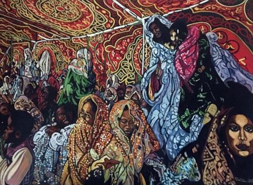 011 Giovanni Michele Abeltino - Matrimonio Tuareg - Olio su tela - 100x150cm