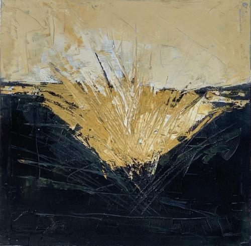 019 Andrea Maria Silanos - Roseto - Acrilico su tela (tecnica mista a pennello e spatola) - 50x50 cm