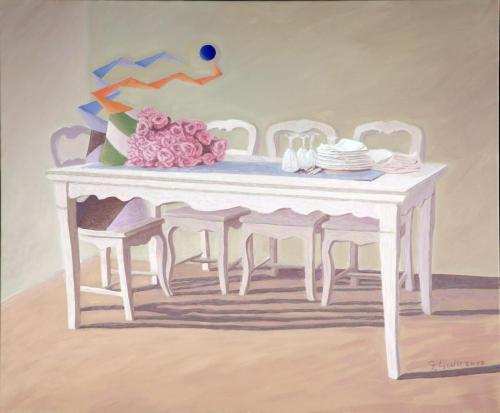 032 Francesco Cassanelli - L'attesa - Olio su Tela - 60x50 cm 