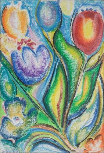 062 Selene Fertonani - Tulipani - Pastelli su carta - 50x70 cm