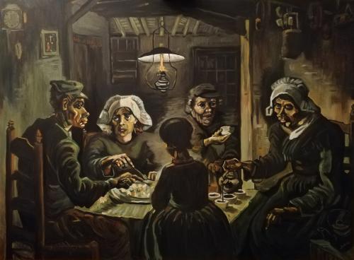 001 Andrea Zulpo - I mangiatori di patate - Olio su tela - 114x82 cm