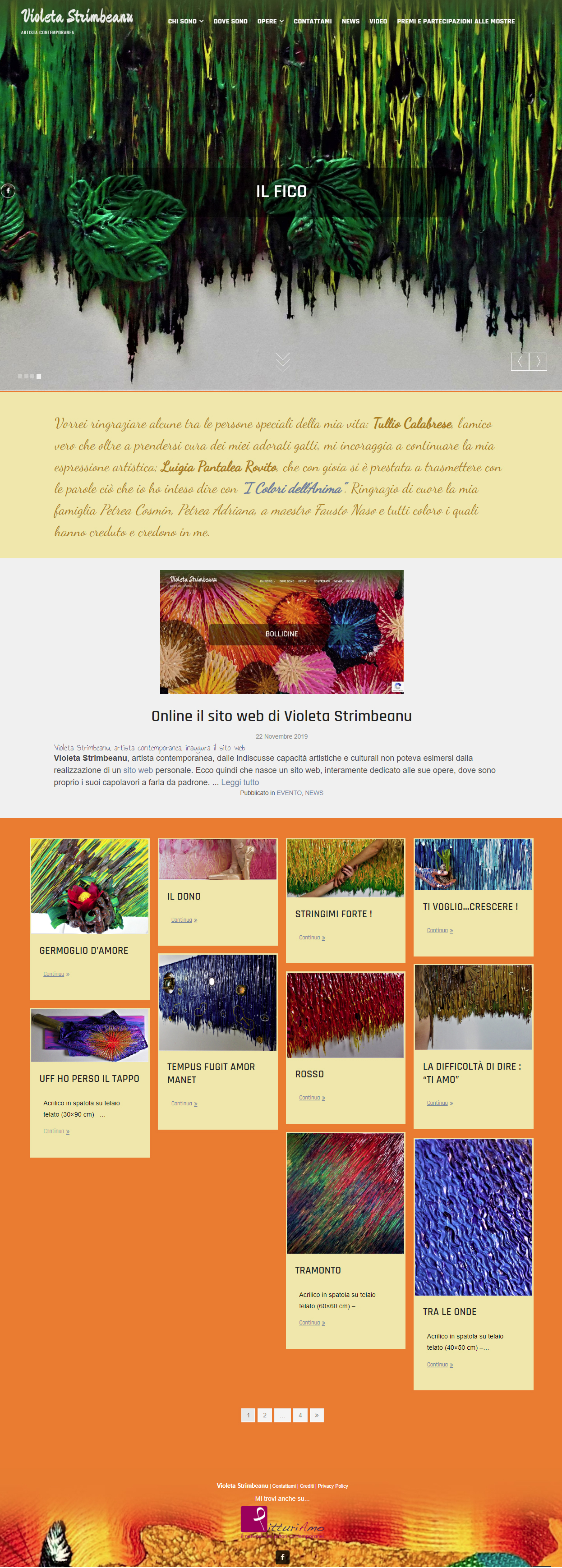 Il sito dell'artista Violeta Strimbeanu - Homepage